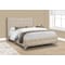 Monarch Specialties Bed, Queen Size, Bedroom, Upholstered, Beige Linen Look, Chrome Metal Legs I 6041Q - alternate 8